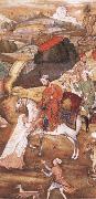 Hindu painter Sultan Sanjar and the widow oil painting artist